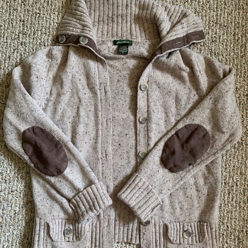 Vintage Eddie Bauer Cardigan with Elbow Patches